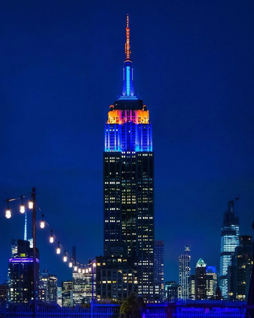 Night view of the Empire State Building