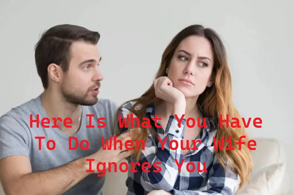 A image showing a husband trying to talk to his wife who is ignoring him