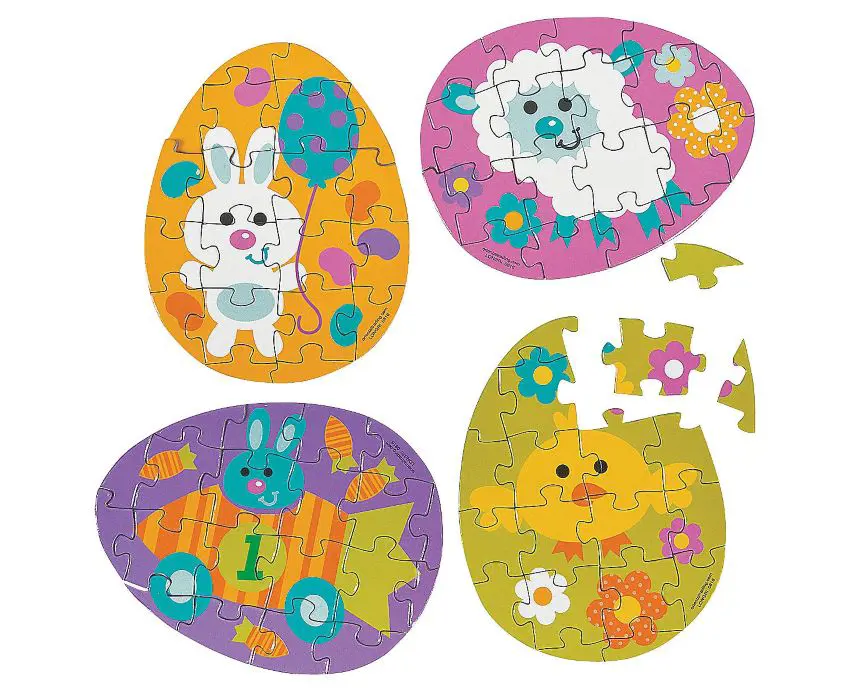 Easter eggs puzzles are a great idea for kids to increase their mental ability